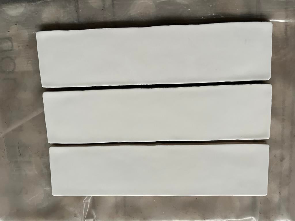 148 m2 handvorm wandtegels 7,5 x 30 cm Soft White, Ophalen, Nieuw, Minder dan 20 cm, 20 tot 40 cm