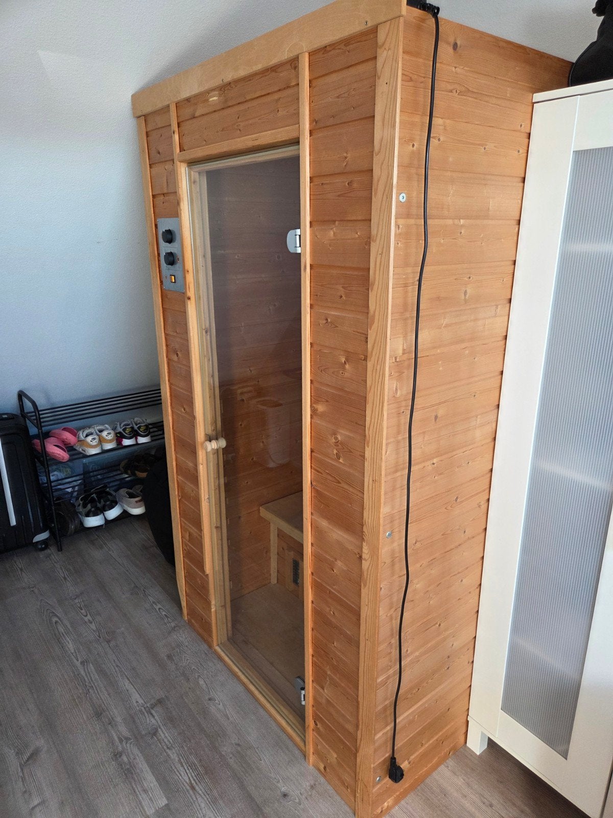 Compacte Infrarood Sauna voor Thuis, moet weg, Ophalen, Zo goed als nieuw, Infrarood, Complete sauna