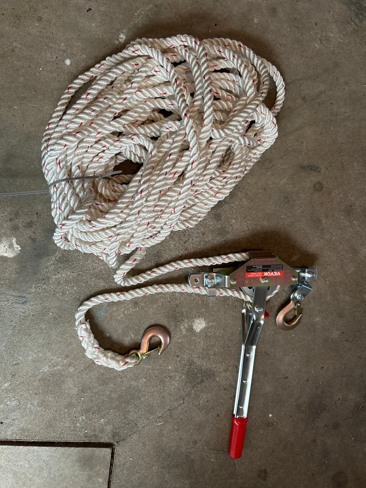 Vevor Handmatige Kabeltrekker met Touw, Ophalen, Zo goed als nieuw, Handmatig