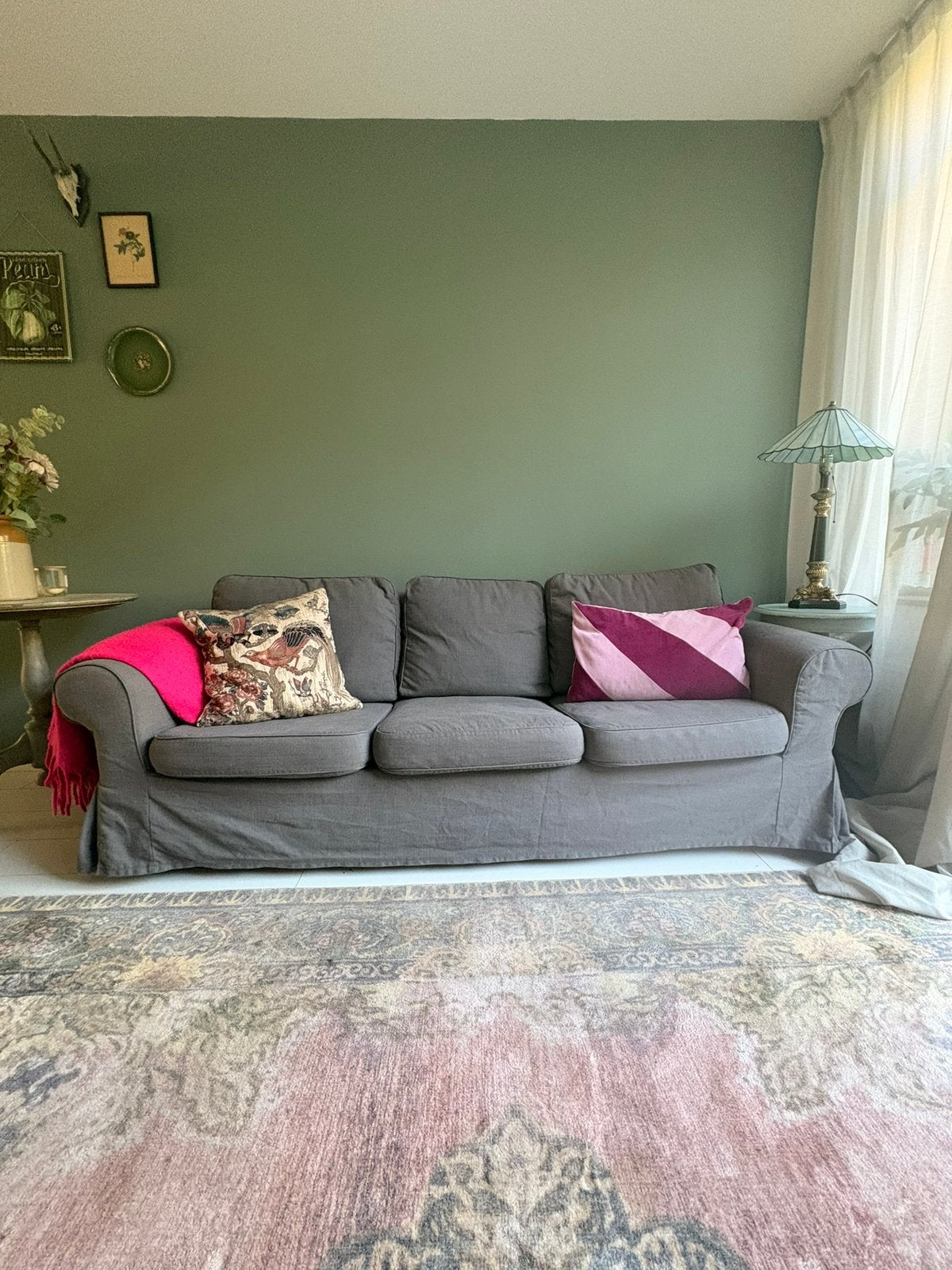 Ikea ektorp Comfortabele 3-zitsbank met afneembare hoes, Ophalen, Zo goed als nieuw