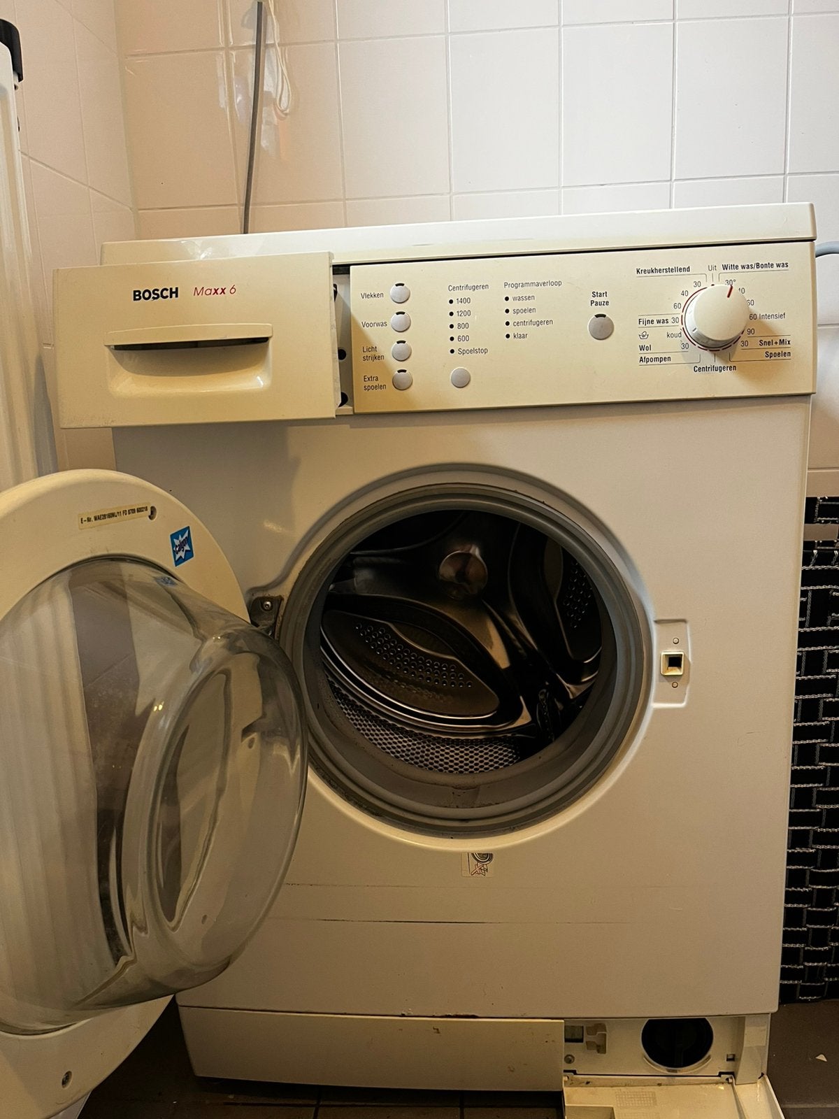 Gebruikte wasmachine Bosch maxx 6, Witgoed en Apparatuur, Ophalen, 1200 tot 1600 toeren, Gebruikt, 4 tot 6 kg