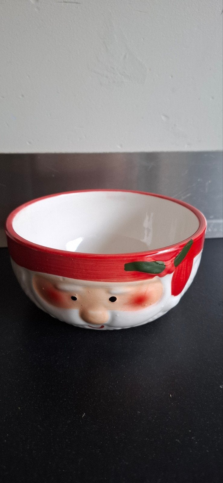 Kerstman schaal - Kerst decoratie - Kerst servies, Ophalen, Gebruikt, Rond, Schaal