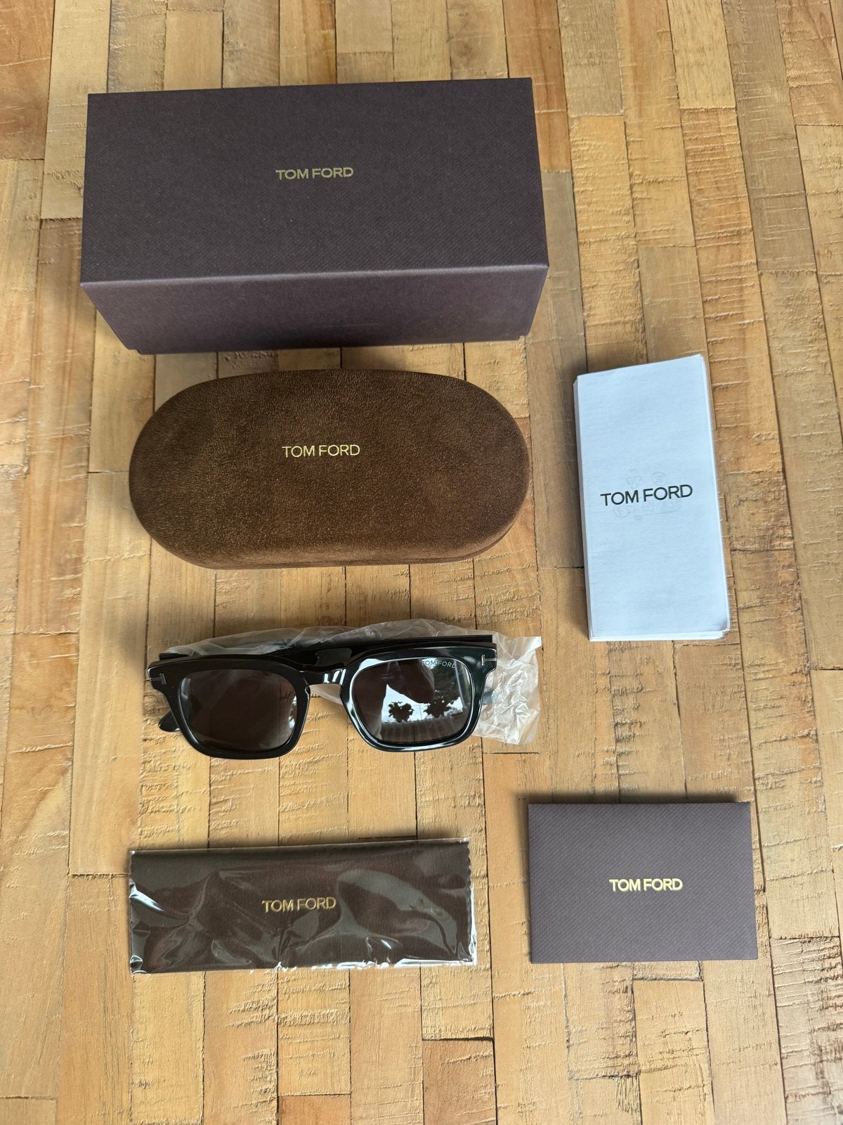 Tom Ford Dax Heren Zonnebril Zwart Vierkant TF751-N, Overige merken, Zonnebril, Verzenden, Zwart