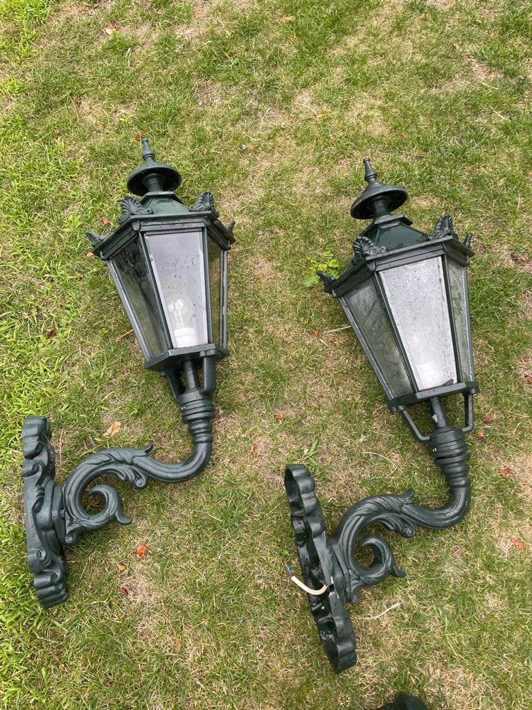 Drie lantaarns van KS (1x staand, 2x wandarmatuur, Tuin en Terras, Ophalen, Gebruikt, Staande lamp, Netvoeding