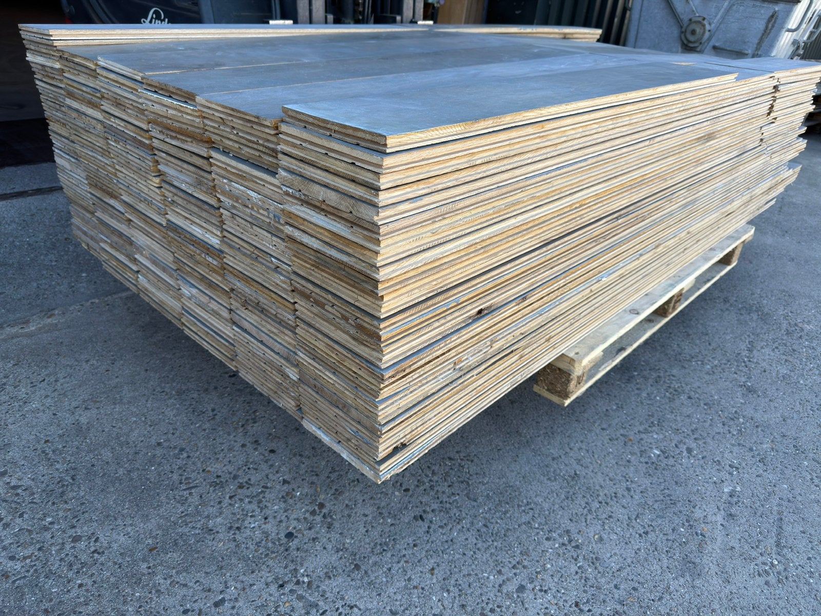 Eiken vloer 58 m2 massieve vloerdelen 18 cm breed 1,7 cm dik, Ophalen, Gebruikt, Vloerdelen of -planken, 10 m² of meer