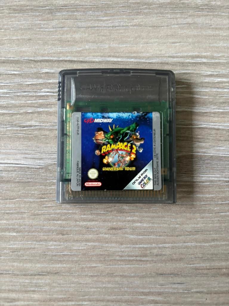 Rampage 2 Universal Tour voor de Nintendo Game Boy Color, 1 speler, Ophalen of Verzenden, Vanaf 3 jaar