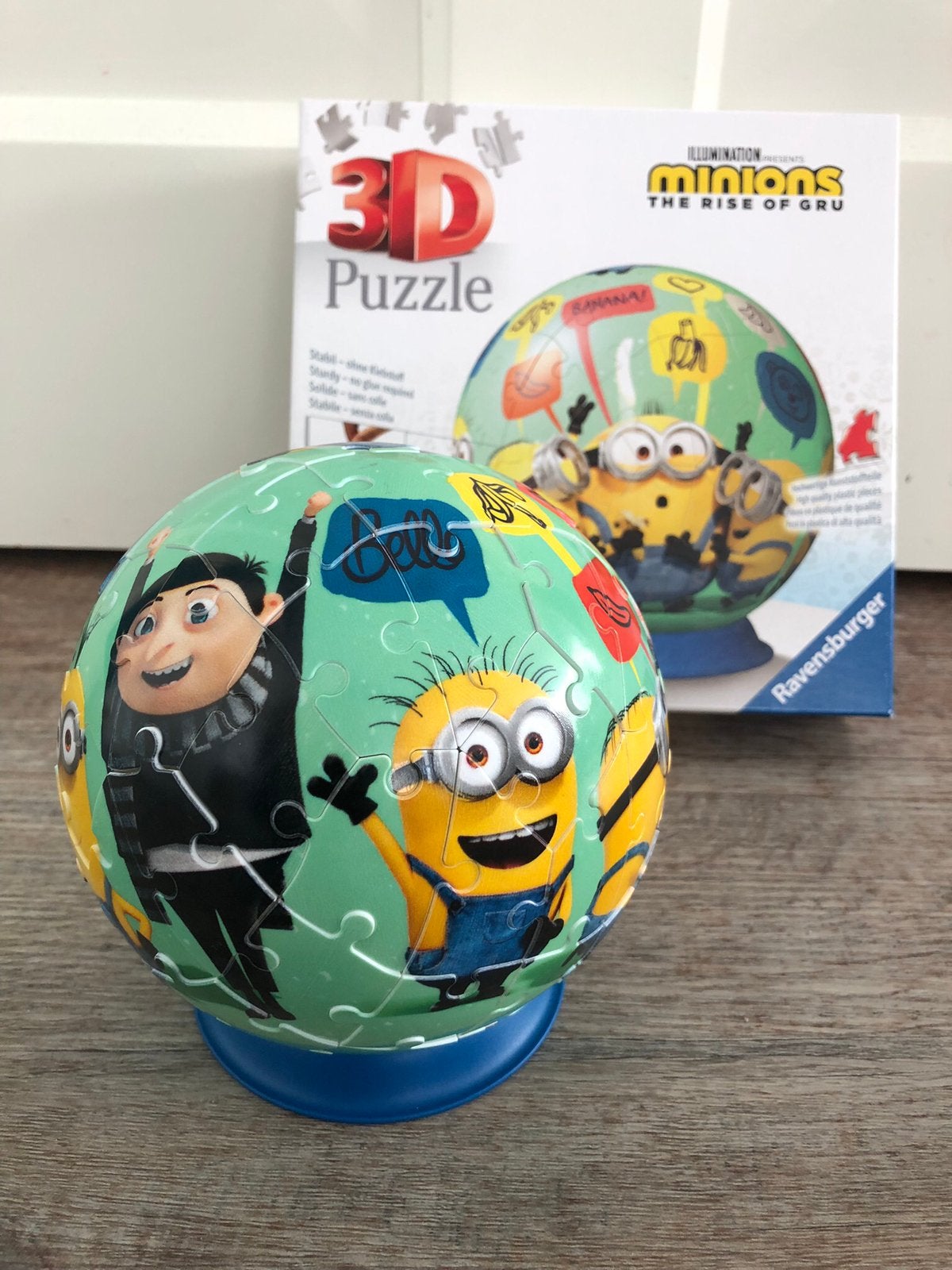 3D puzzel bol van de Minions! Als nieuw!, Ophalen of Verzenden, Meer dan 50 stukjes, Zo goed als nieuw