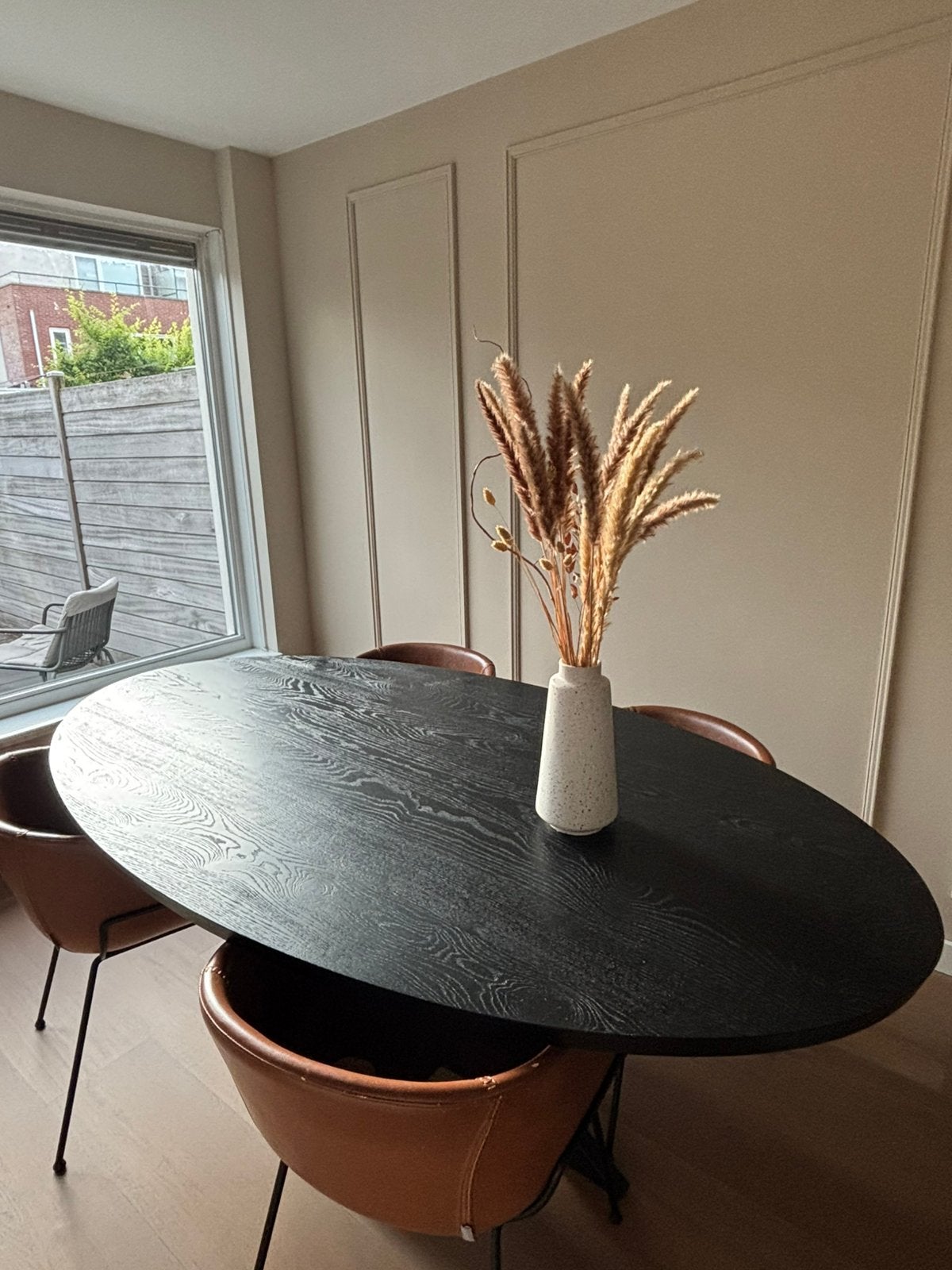Table du Sud zwart ovale eiken tafel 200x110, Ophalen