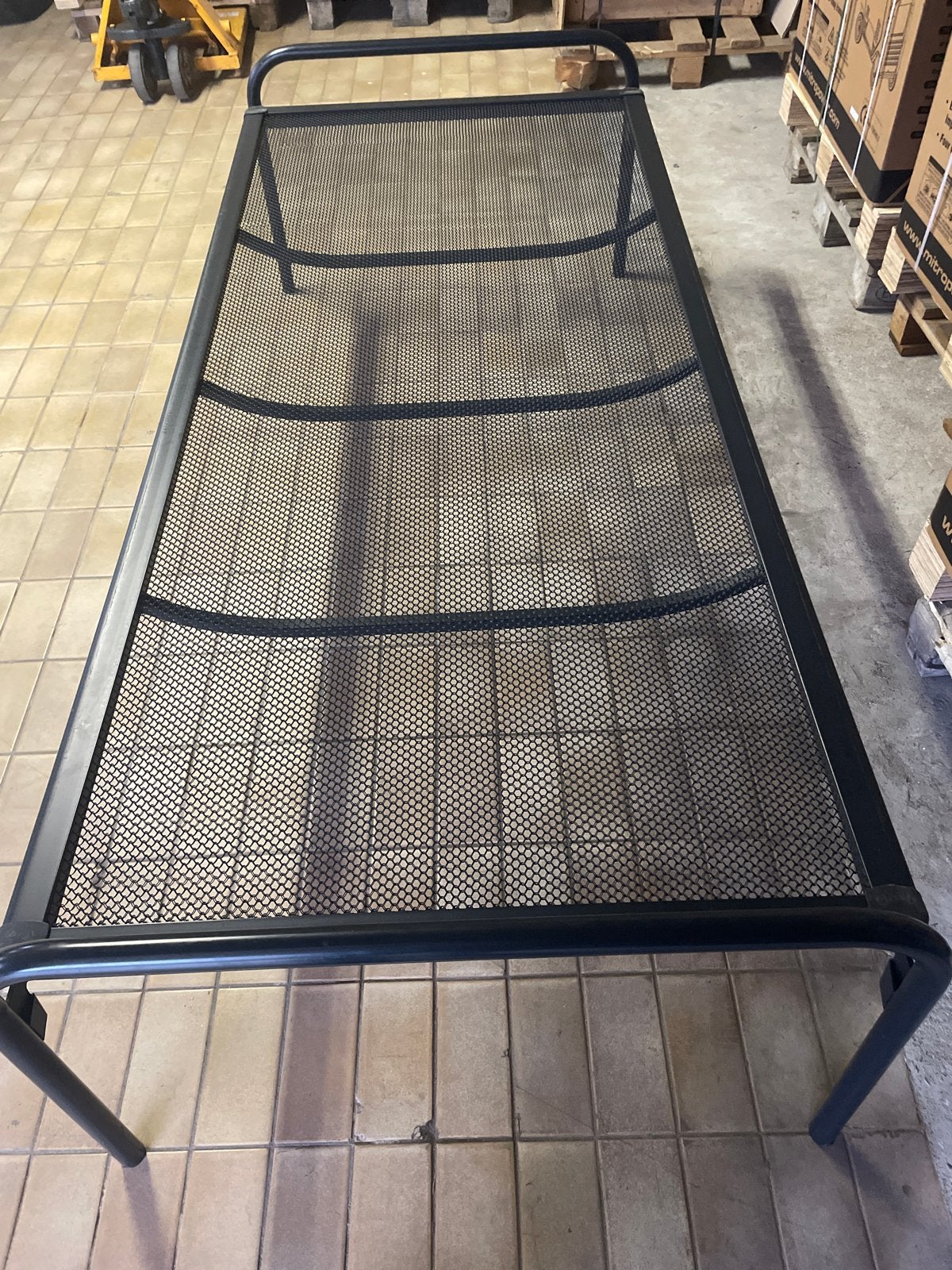 Metalen bed, 90 cm, Eenpersoons, Zwart, Ophalen of Verzenden