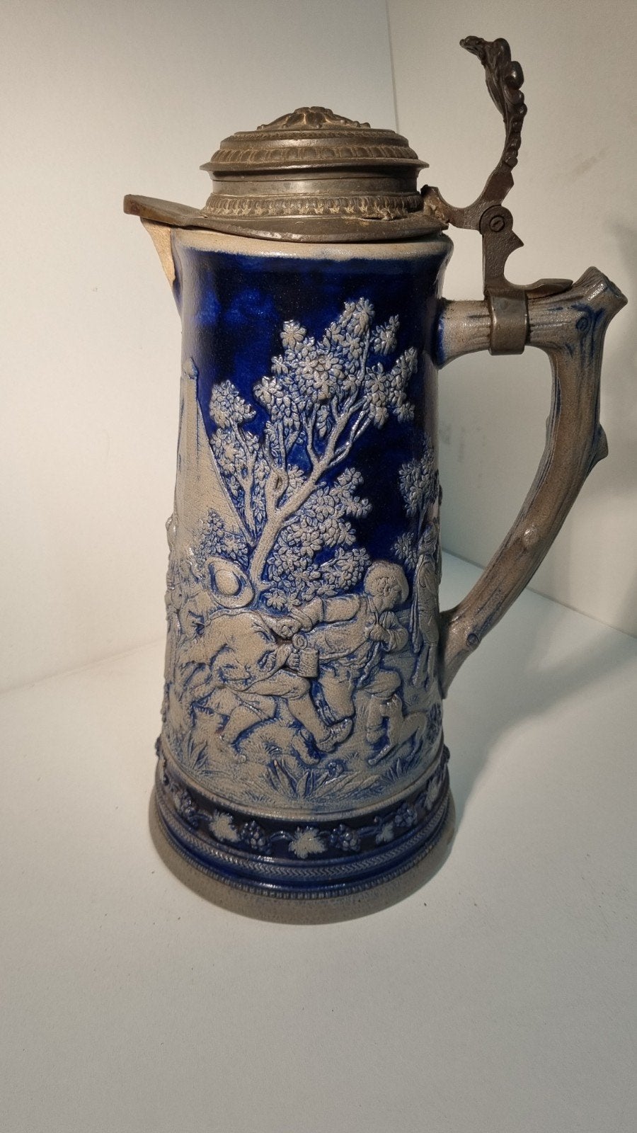 Antieke Duitse Bierpul (2 L), S.P. Gerz (ca. 1900) nr 207A, Antiek en Kunst, Ophalen of Verzenden