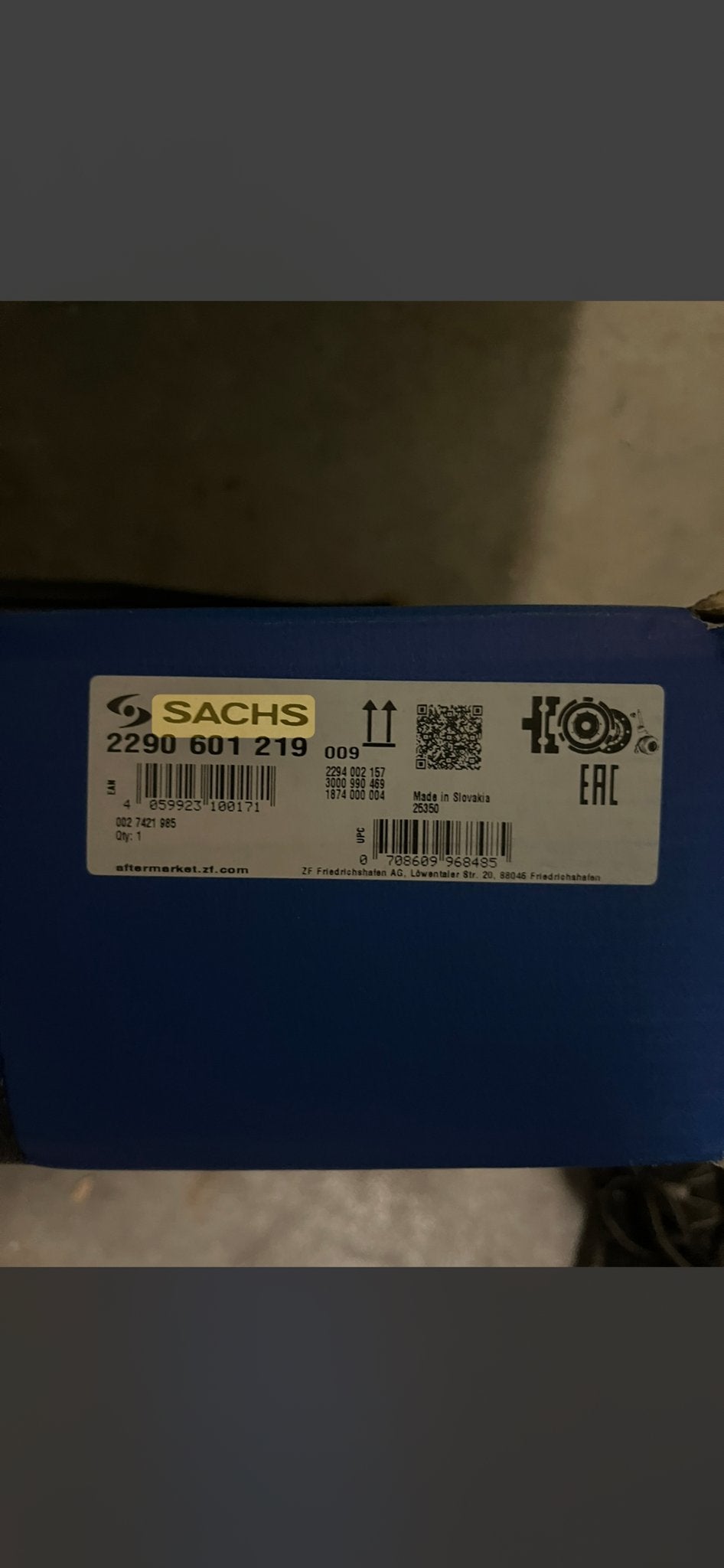 SACHS Koppelingsset 2290 601 219 - Nieuw, Ophalen of Verzenden, Nieuw, Universele onderdelen