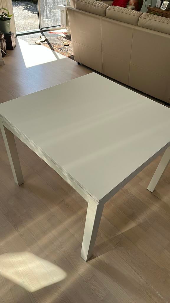 IKEA uitschuiftafel, Huis en Inrichting, Tafels | Eettafels, Ophalen, Zo goed als nieuw, Rechthoekig, 50 tot 100 cm
