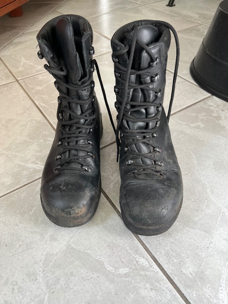 Gedragen paar Alico leger laarzen maat 43B, Verzenden, Gebruikt, Schoenen