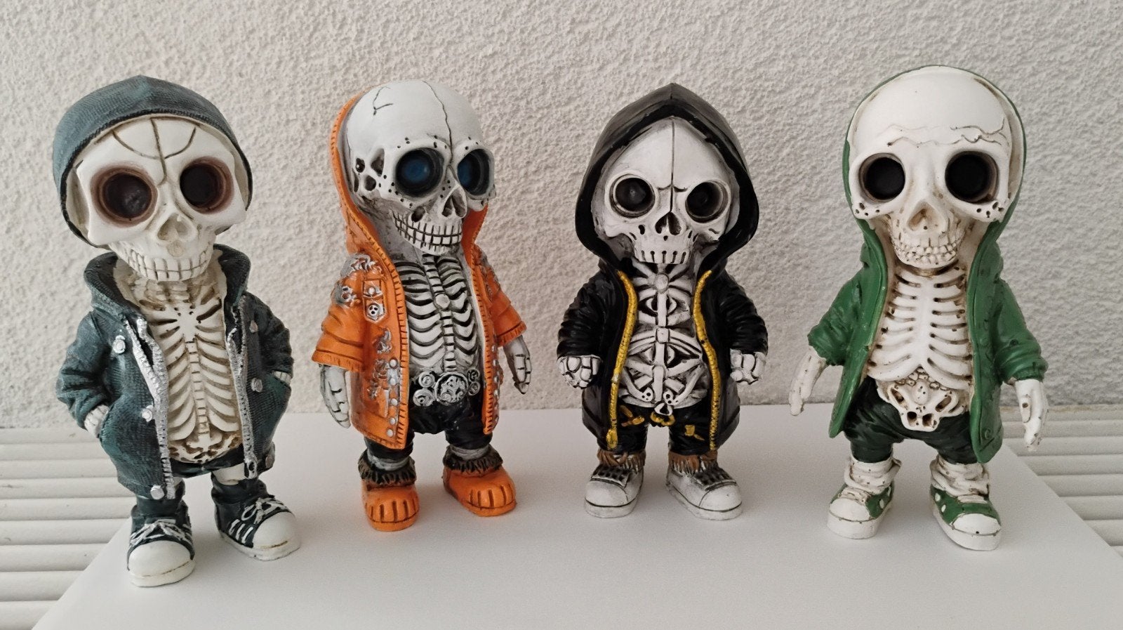 4x Figuren Skelet Skull Poppetjes - Diverse Kleuren, Ophalen of Verzenden, Zo goed als nieuw