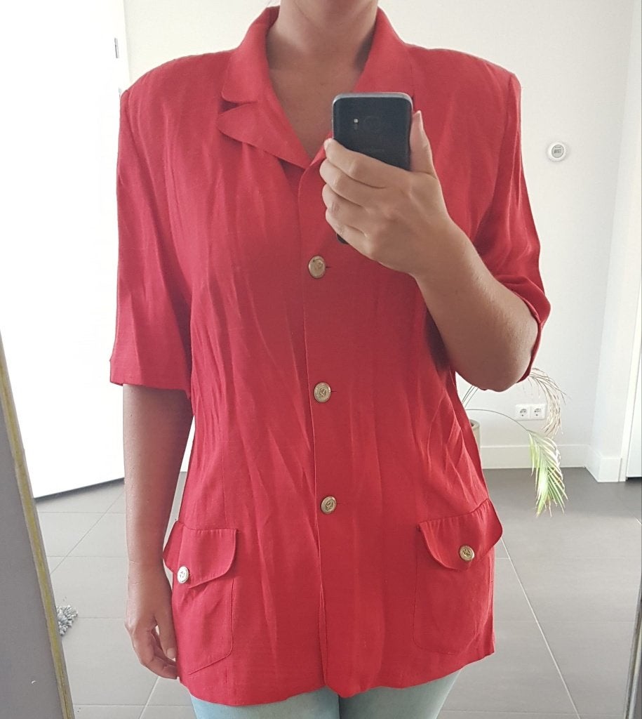 Jasje Blouse Rood Sixth Sense C&A L, Verzenden, Maat 42/44 (L), Sixth Sense, Zo goed als nieuw