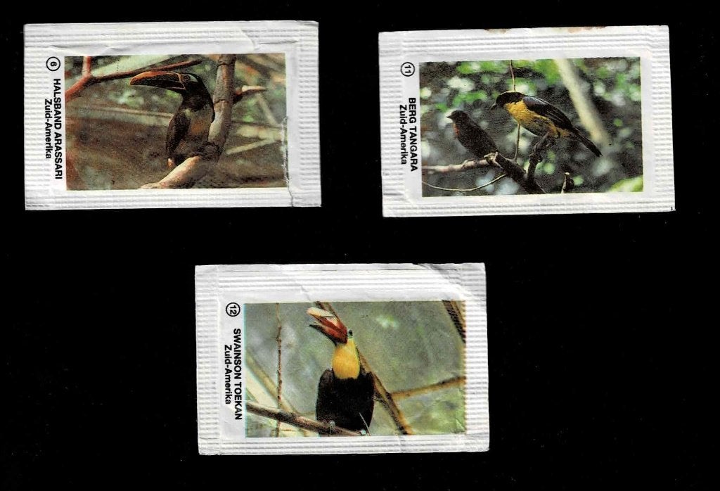 suikerzakje 1312 Vogels achterkant Sterren, Ophalen of Verzenden, Nederland