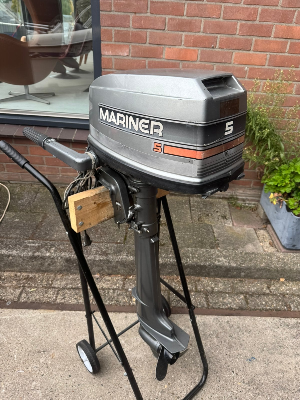 Nette Mariner 5 pk 2-takt langstaart, Ophalen, 5 tot 10 pk, Zo goed als nieuw, Buitenboordmotor