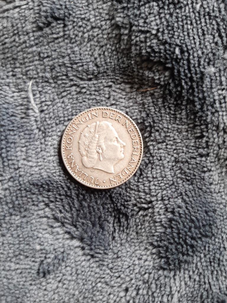 1 Gulden 1956 Juliana - Zilveren Munt, 1 gulden, Koningin Juliana, Zilver, Ophalen of Verzenden