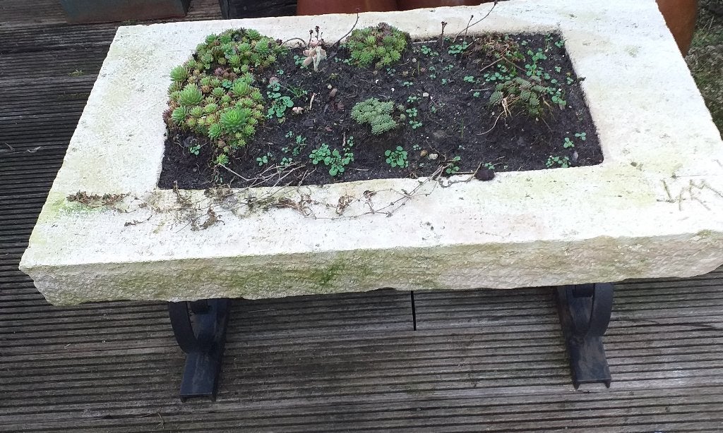 plantenbak in natuursteen, Ophalen, Steen, Zo goed als nieuw, Balkon