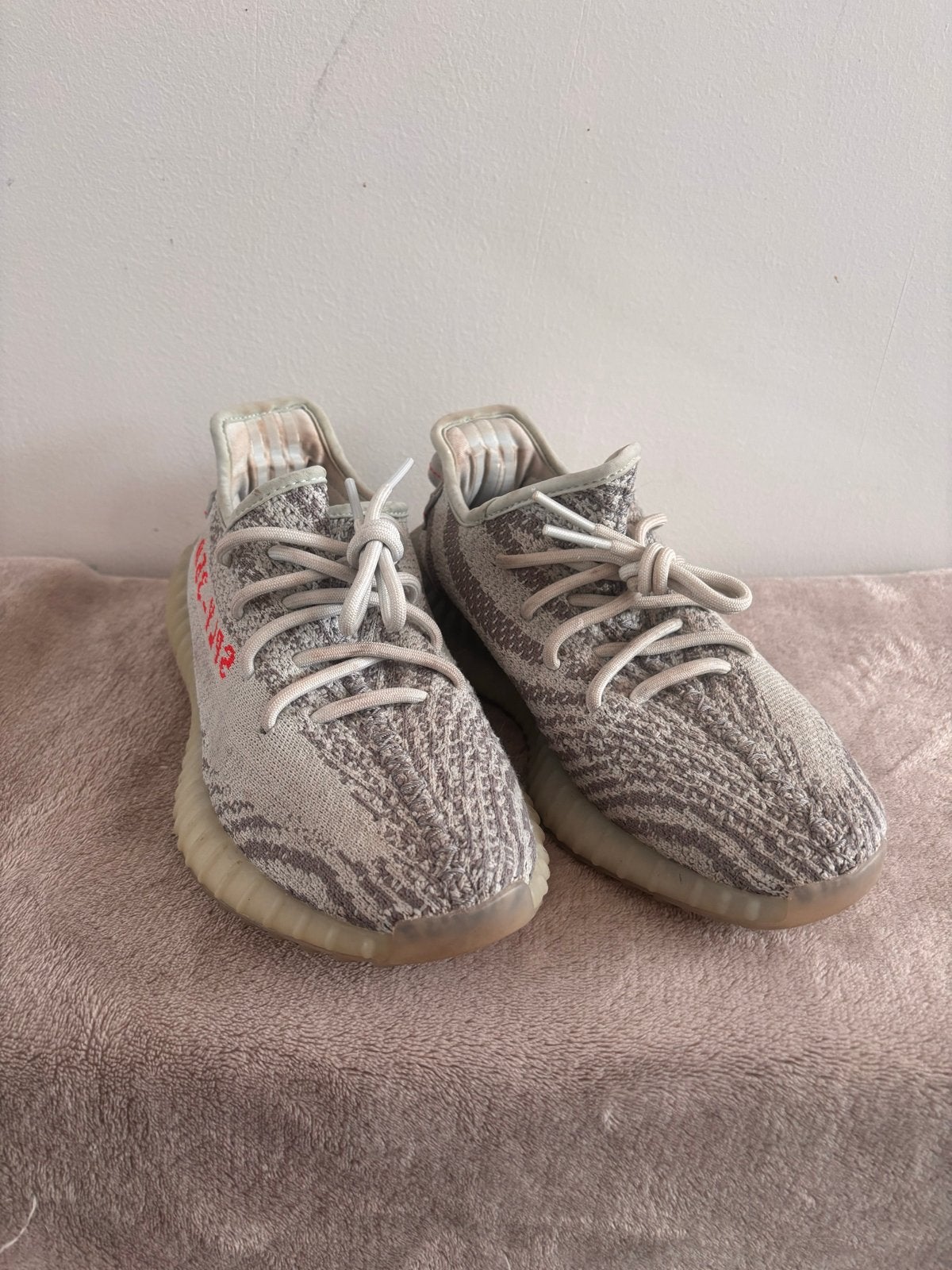 Adidas Yeezy Boost 350 V2 Zebra Sneakers, Verzenden, Gedragen, Wit, Sneakers of Gympen