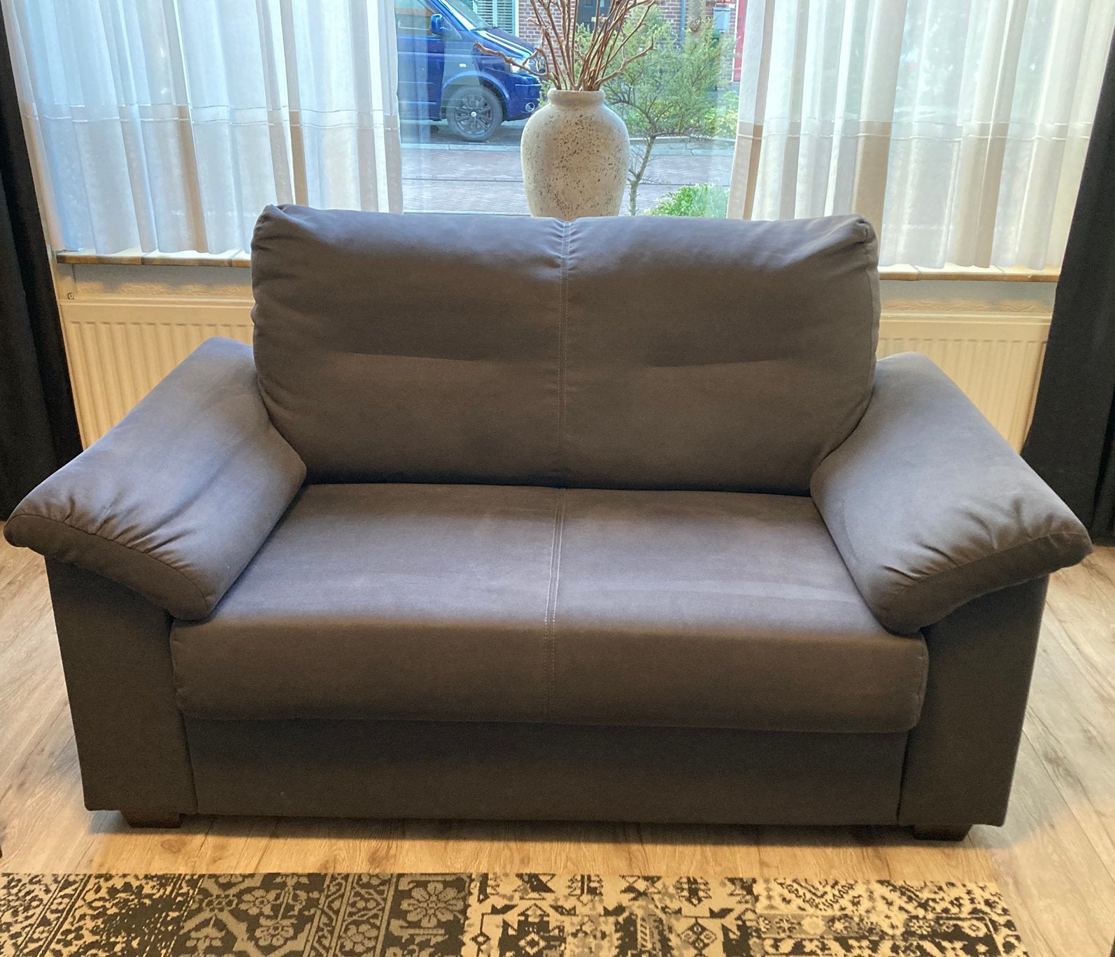 Gratis comfortabele 2 x zitsbank - Grijs, Huis en Inrichting, Ophalen, 150 tot 200 cm, Tweepersoons, 75 tot 100 cm