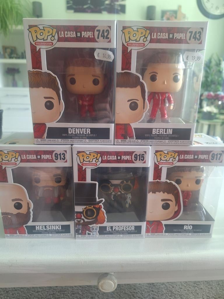 Funko Pop! La Casa de Papel Collectie (5 stuks), Ophalen of Verzenden, Zo goed als nieuw