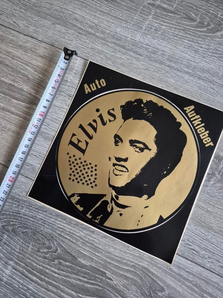Vintage Elvis Presley Auto Aufkleber Sticker, Auto diversen, Autostickers, Ophalen of Verzenden