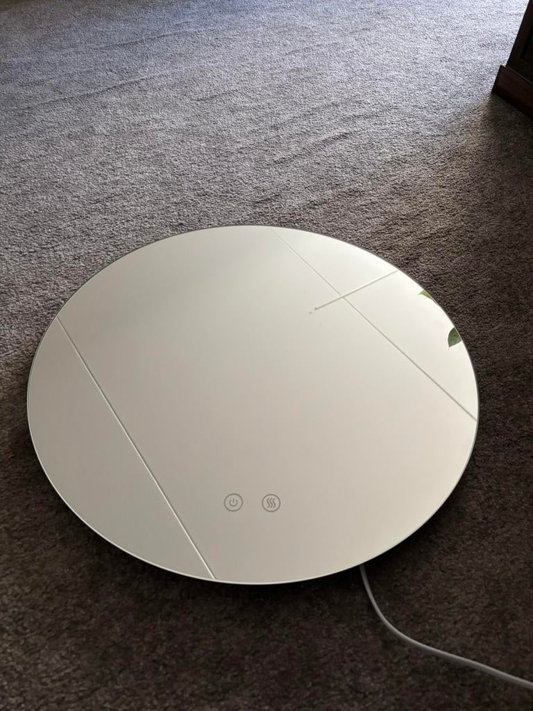 Nieuwe spiegel rond 50 cm, Ophalen, Zo goed als nieuw