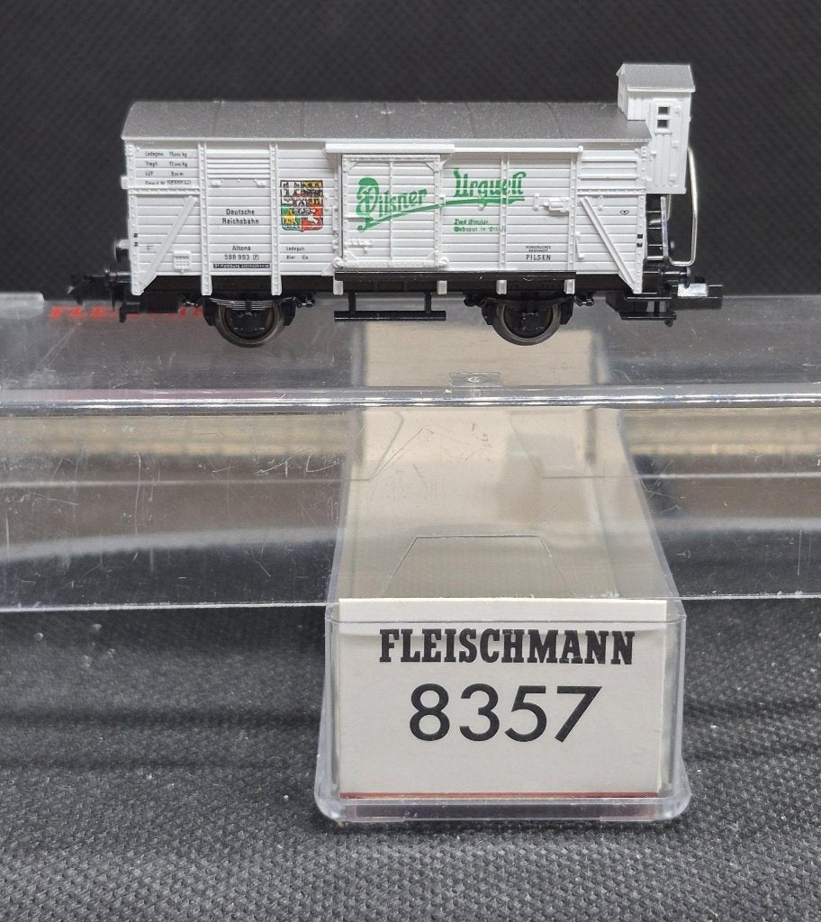 Fleischmann 8357 - bierwagen `Pilsner Urquell`(15219), Gelijkstroom, Fleischmann, Wagon, Ophalen of Verzenden
