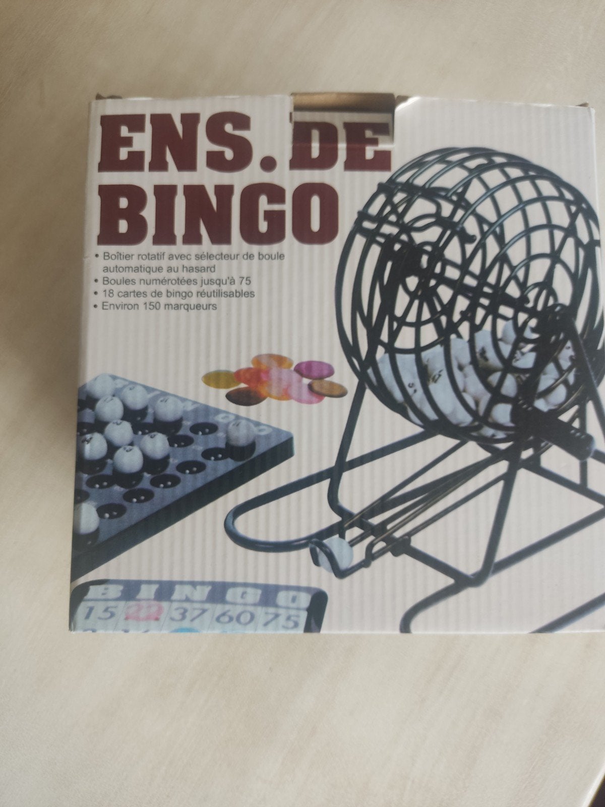 Bingo Set met Draaiende Kooi en Accessoires, Hobby en Vrije tijd, Vijf spelers of meer, Ophalen of Verzenden, Gebruikt, Onbekend