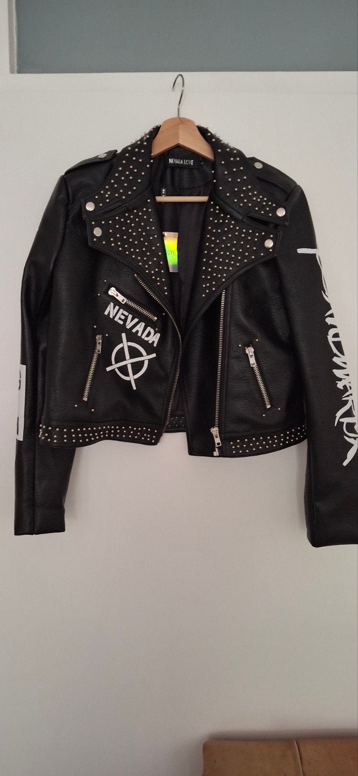 Nevada Love imitatieleren jas – nieuw met label – maat L, Verzenden, Zwart, Maat 42/44 (L), Nieuw
