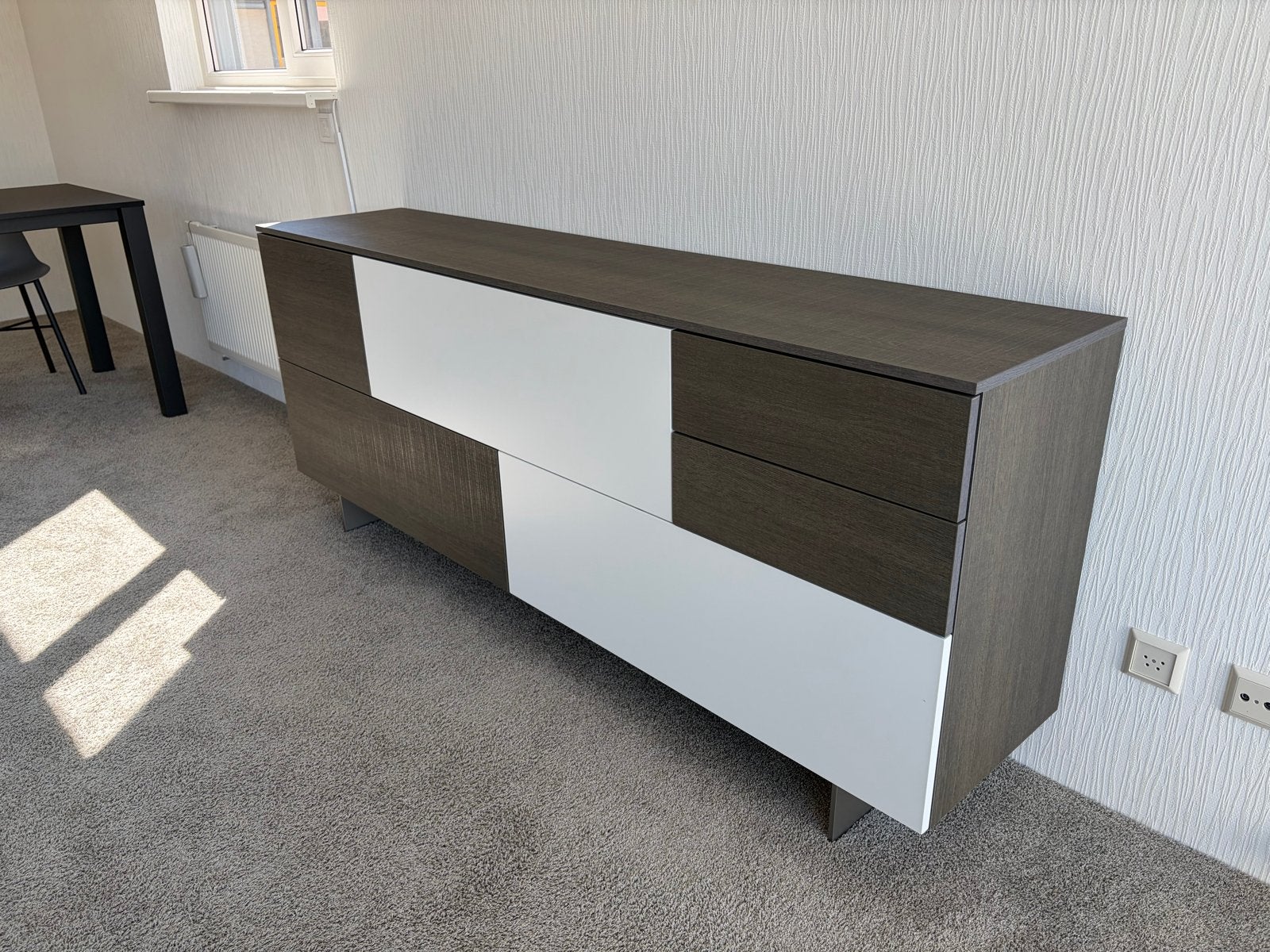 Moderne Piet Klerkx dressoir kast met lades en deuren, Ophalen, Zo goed als nieuw, 200 cm of meer, Met lade(s)