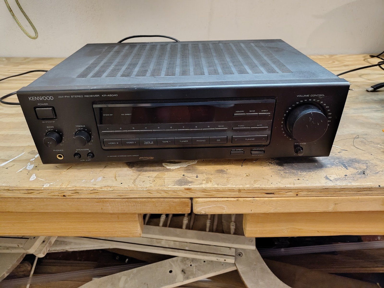 Kenwood KR-A5040 AM-FM Stereo Receiver, Overige merken, Gebruikt, Ophalen of Verzenden, 120 watt of meer