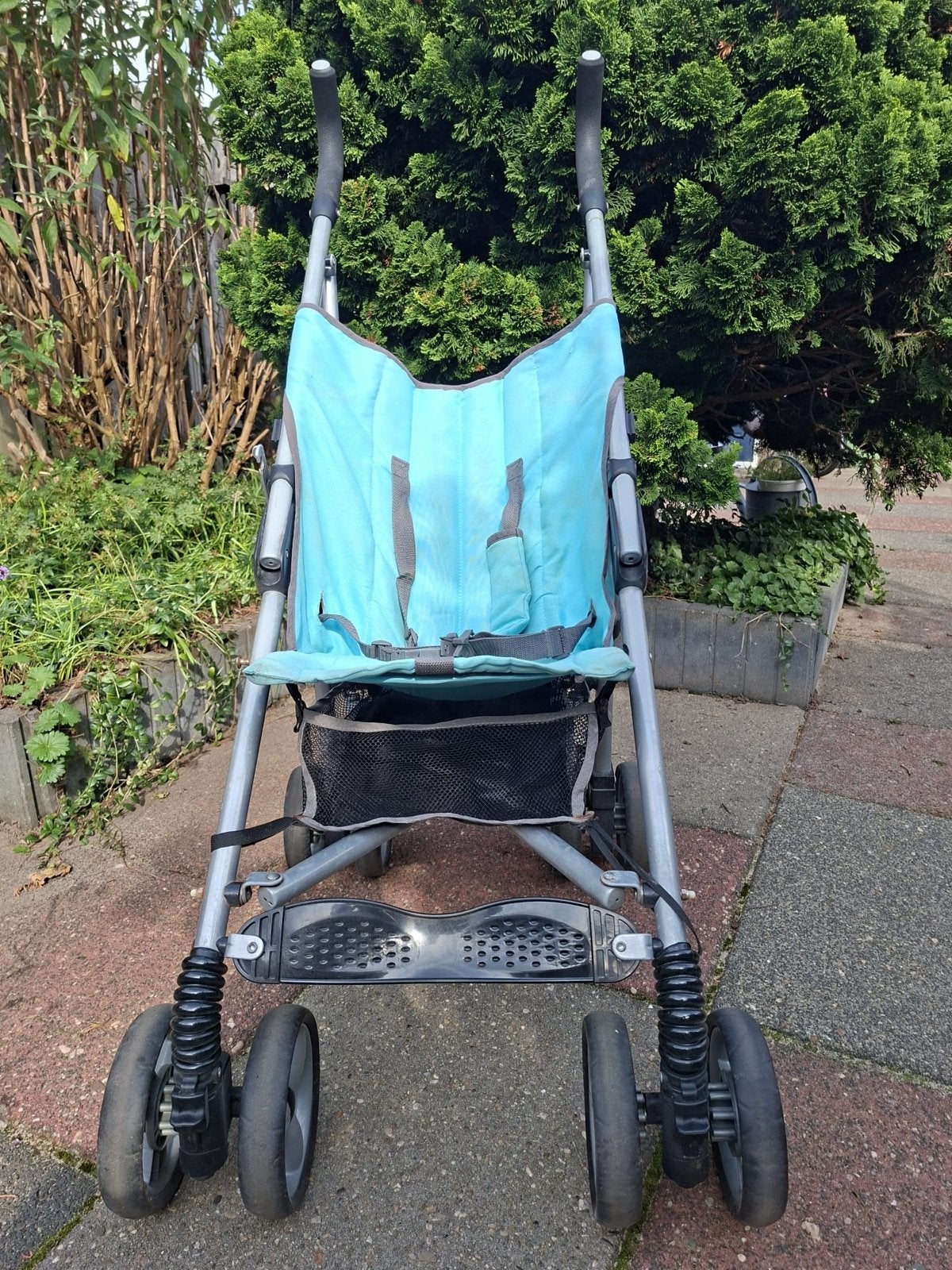 Lichtblauwe buggy - Handig voor onderweg!, Ophalen of Verzenden, Gebruikt, Overige merken, Verstelbare rugleuning