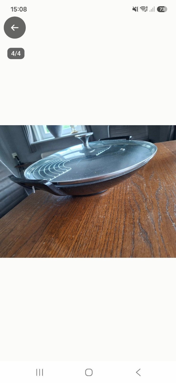 wokpan gietijzer, Huis en Inrichting, Keuken | Potten en Pannen, Ophalen, Gietijzer, Met deksel, Zo goed als nieuw