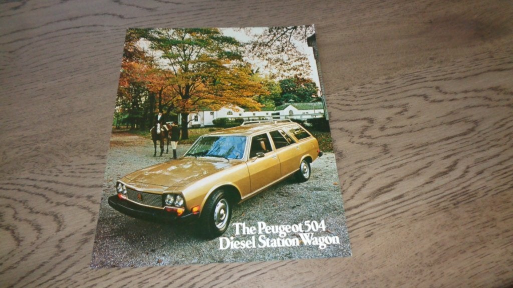 ZELDZAME USA Folder PEUBEOT 504 Diesel Station Wagon  1975, Verzenden, Nieuw, Overige merken