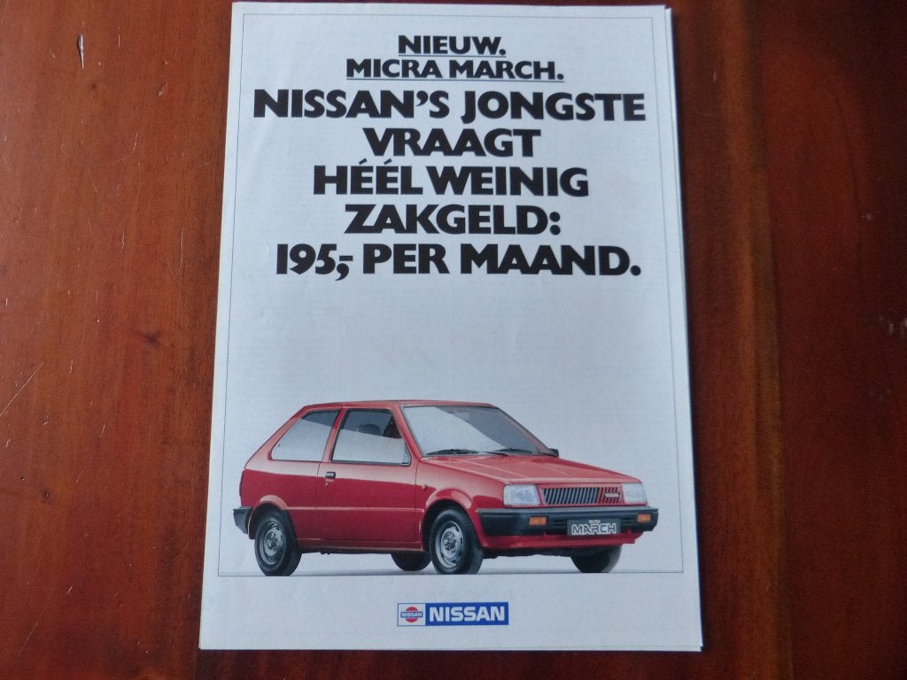 Nissan Micra March sheet 1980, Verzenden, Gelezen, Nissan