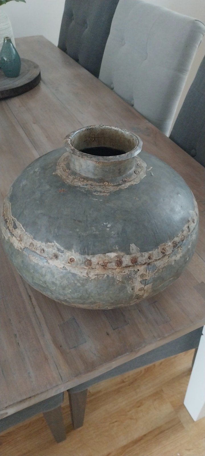 Metalen waterpot., Ophalen