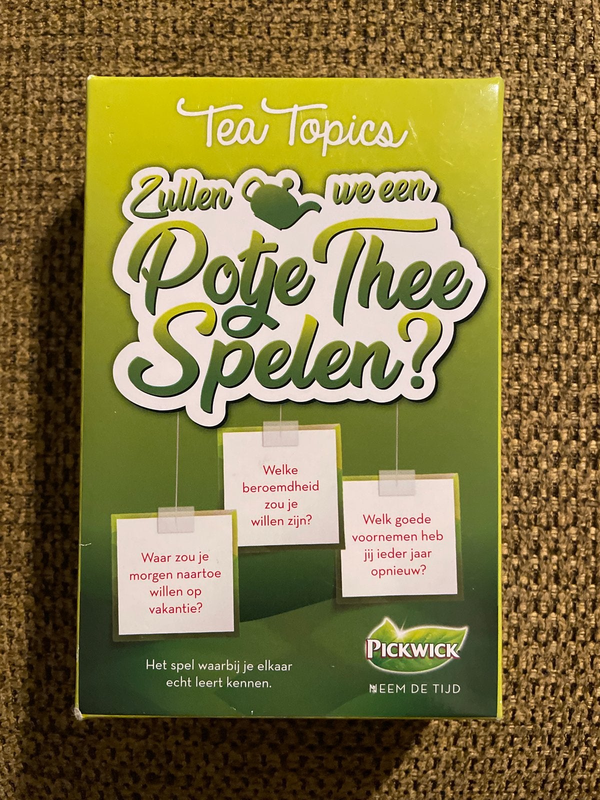 Tea Topics: Zullen we een Potje Thee Spelen? - Gezelschapssp, Een of twee spelers, Ophalen of Verzenden, Zo goed als nieuw