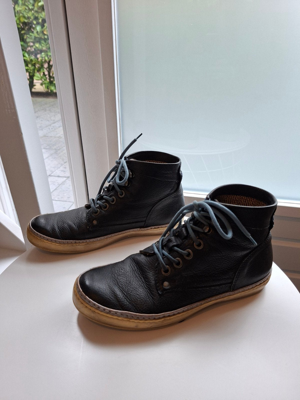 Sportieve heren veterboots!, Blauw, Boots, Ophalen of Verzenden, Mjus