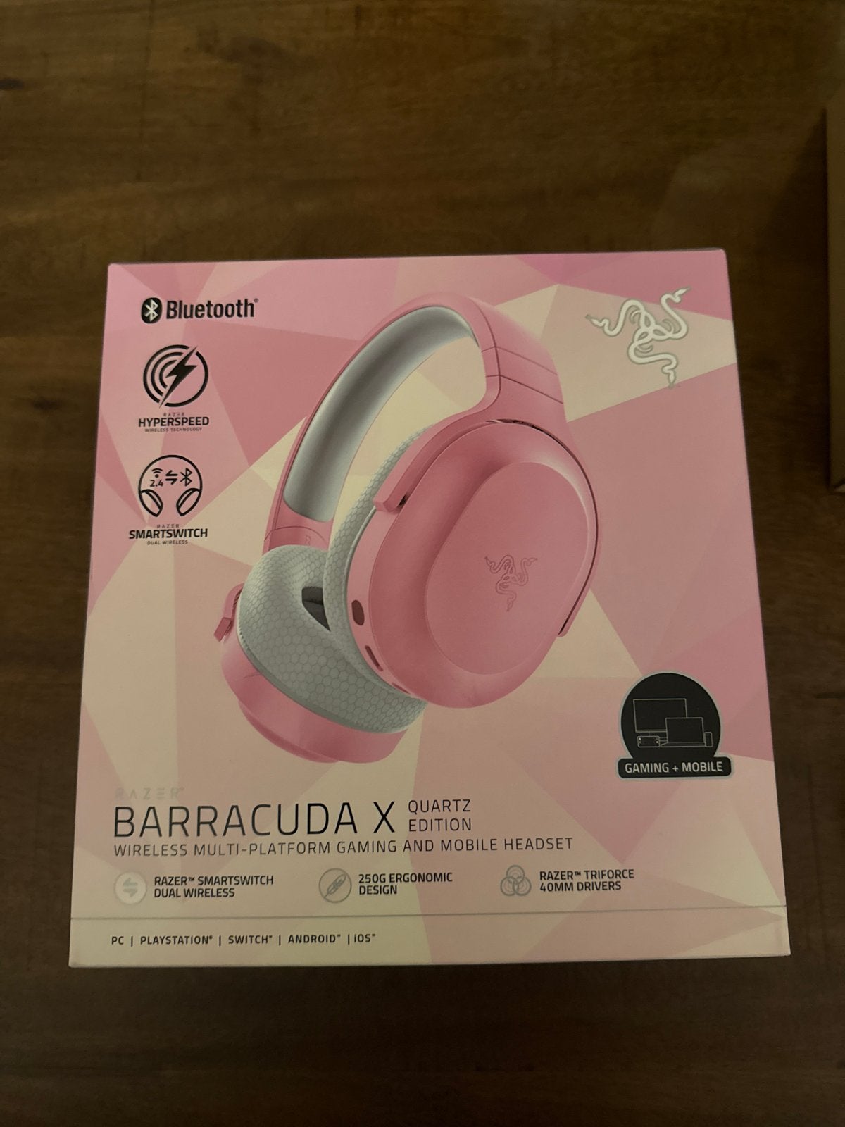 Razer Barracuda X Quartz Edition Gaming Headset Roze, Audio, Tv en Foto, Koptelefoons, Bluetooth, Roze, Ophalen of Verzenden, Zo goed als nieuw