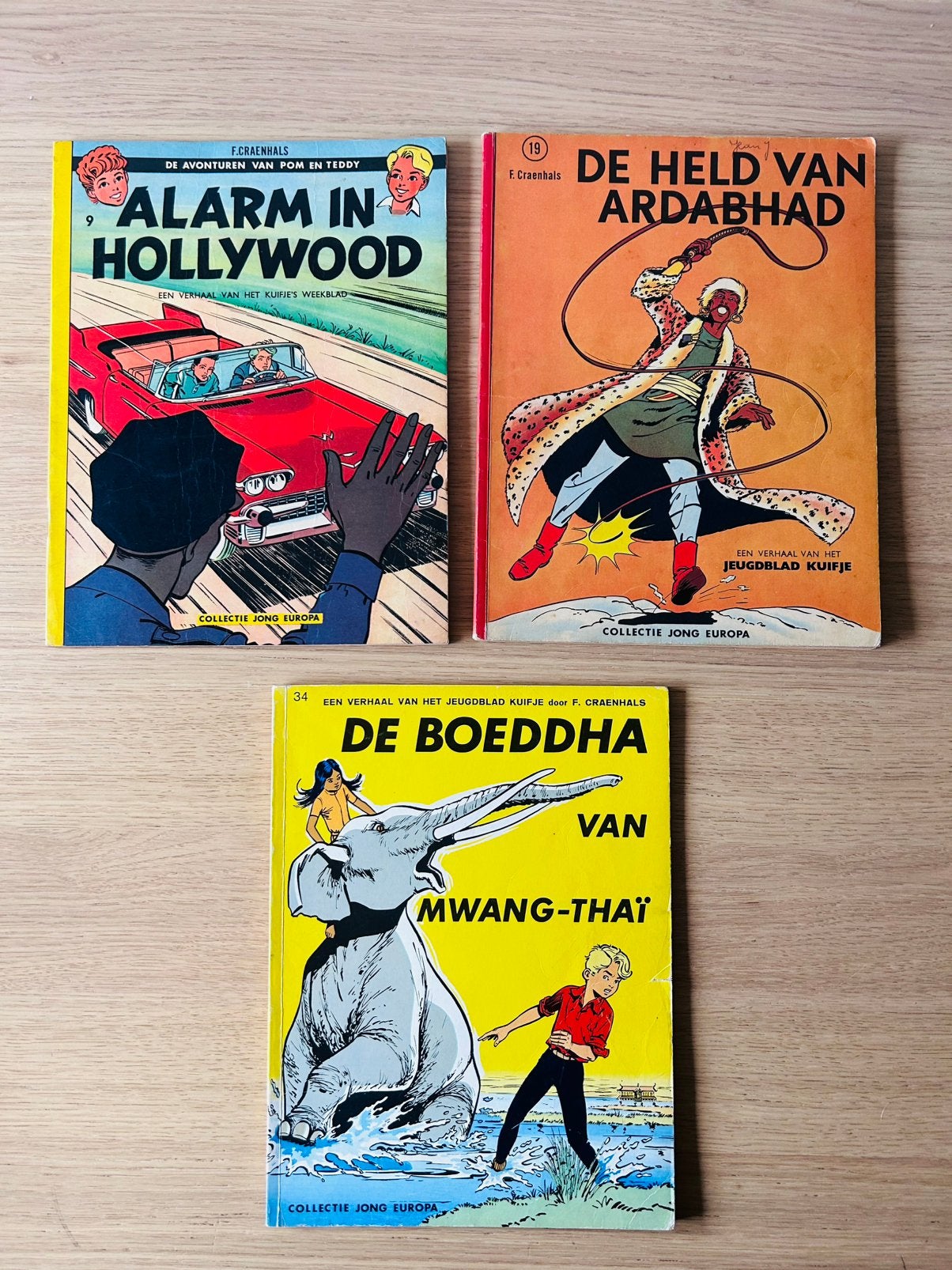 3x Pom en Teddy - Collectie Jong Europa nrs 9, 19 en 34, Boeken, Stripboeken, Meerdere stripboeken, Ophalen of Verzenden, Zo goed als nieuw