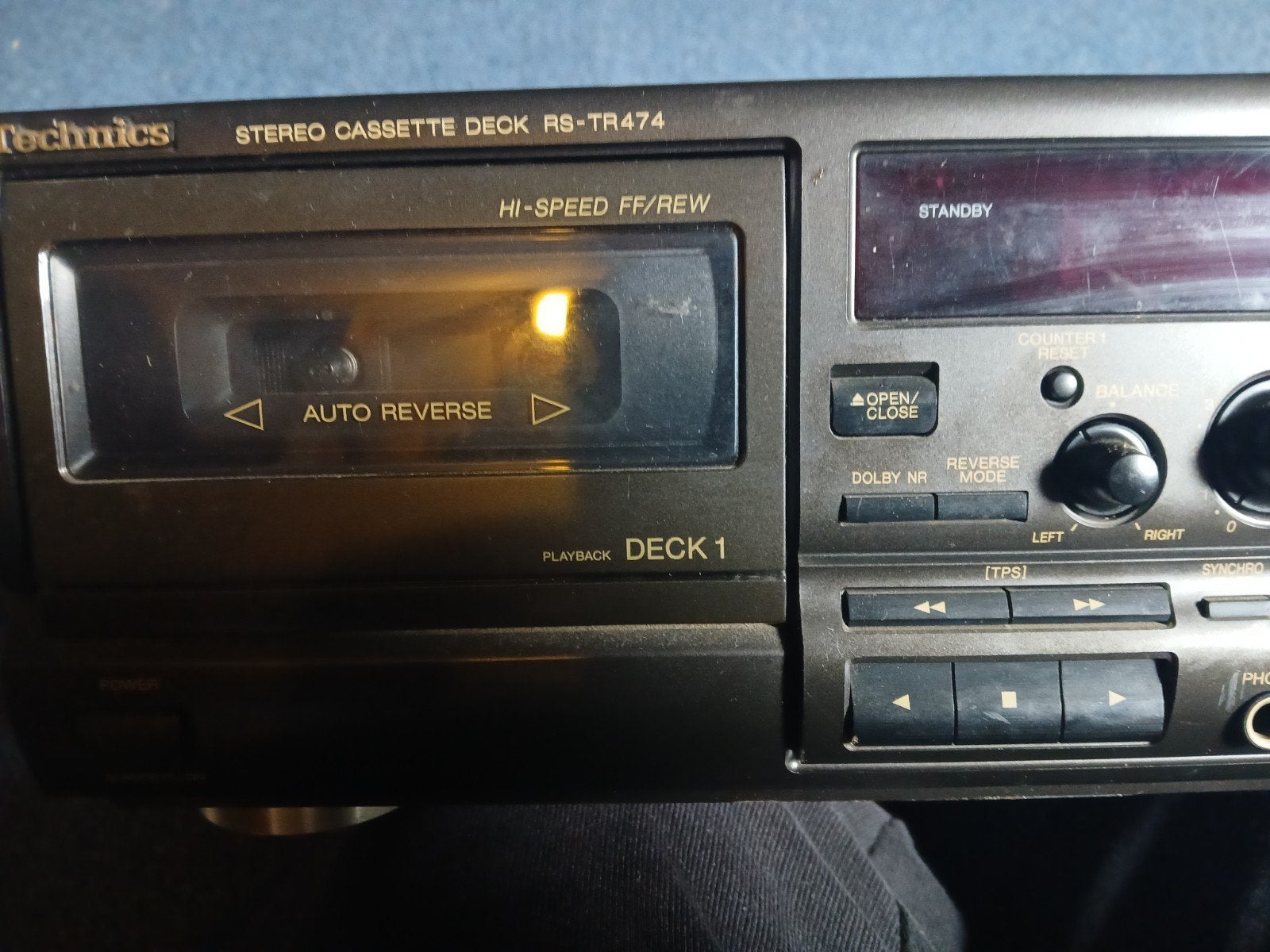 Technics RS-TR474 Stereo Cassette Deck - Dubbel Cassettedeck, Ophalen of Verzenden, Dubbel, Overige merken, Auto-reverse