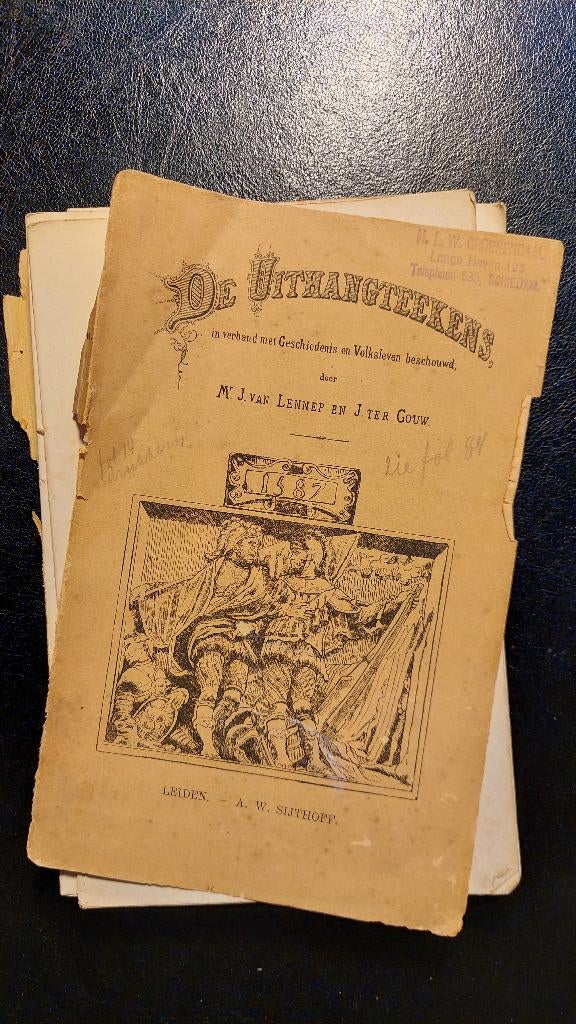 De uithangtekens, Gelezen, 19e eeuw, Ophalen of Verzenden, Van Lennep en ter Gouw