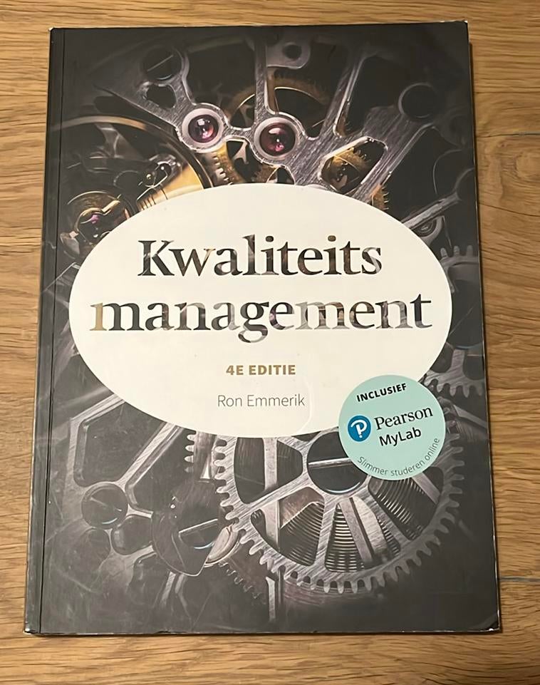 Kwaliteitsmanagement, 4e editie met MyLab NL togangscode, Ron Emmerik, Ophalen of Verzenden, Zo goed als nieuw, Nederlands