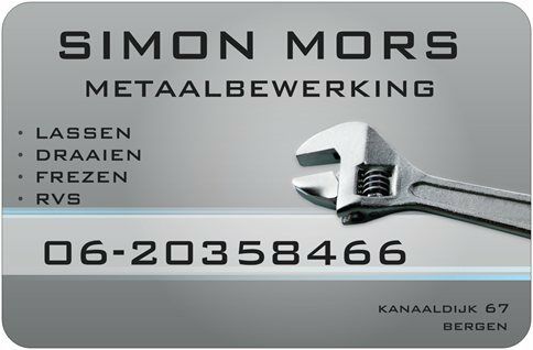 Simon Mors Metaalbewerking, Komt aan huis, Draaien en Frezen