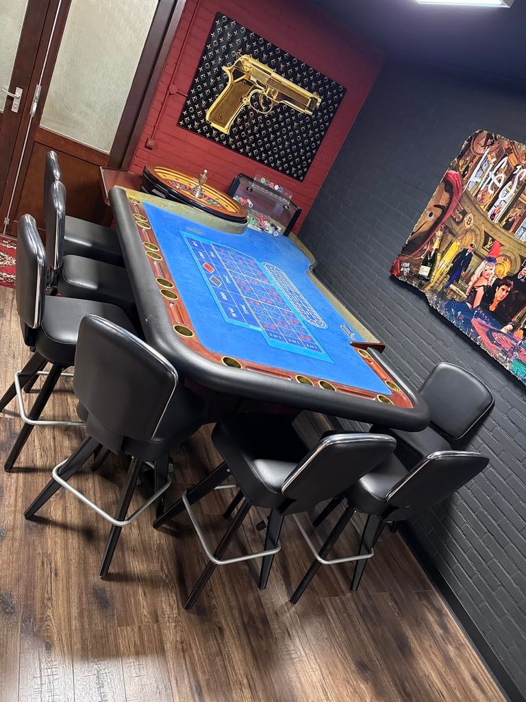 Casino Roulette Tafel met 7 Stoelen - Parijs, Vijf spelers of meer, Ophalen, Gebruikt