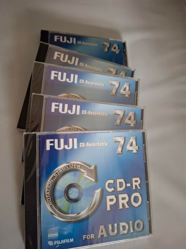 Fuji CD-R Pro 74 - 5 stuks, Computers en Software, Beschrijfbare discs, Verzenden, Nieuw, Cd, Fuji