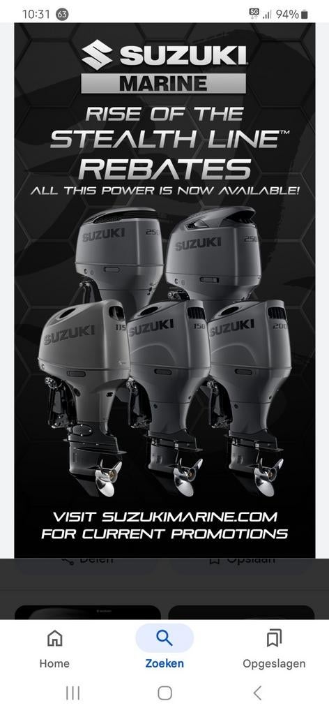SUZUKI STEALTH LINE order now the ULTIMATE OUTBOARD ENGINE, Watersport en Boten, Ophalen, Binnenboordmotor, Met afstandsbediening