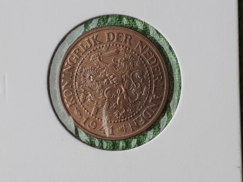 halve stuiver 1941, brons, Postzegels en Munten, Munten | Nederland, Ophalen of Verzenden, Koningin Wilhelmina, Overige waardes